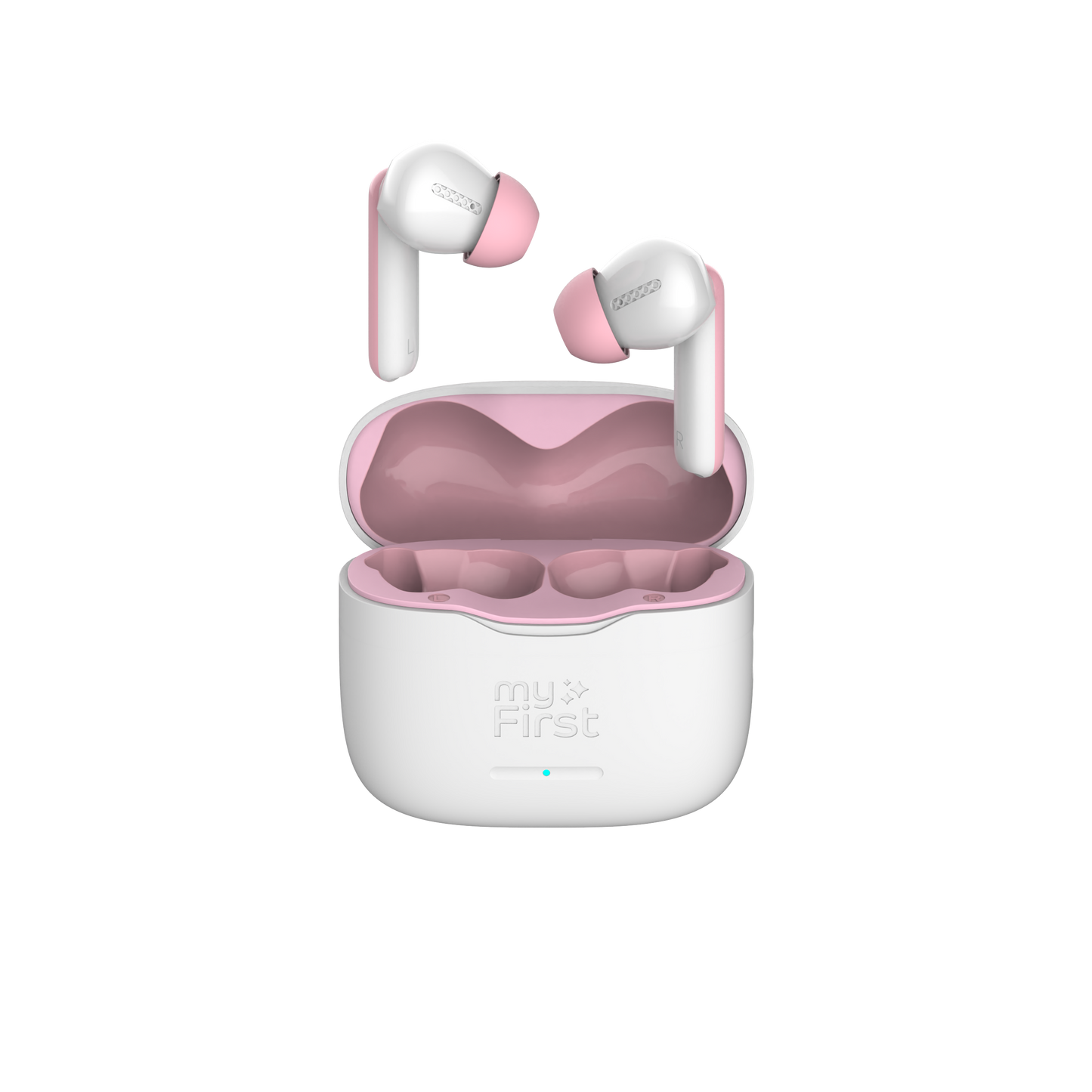 myFirst Carebuds マイファーストケアバッズ 子供用インナーイヤー型イヤホン 音量制限/自動外部音取込モード/タッチ操作/安全バッテリー/高品質音声/落下防止ハンドストラップ | Oaxis Japan.