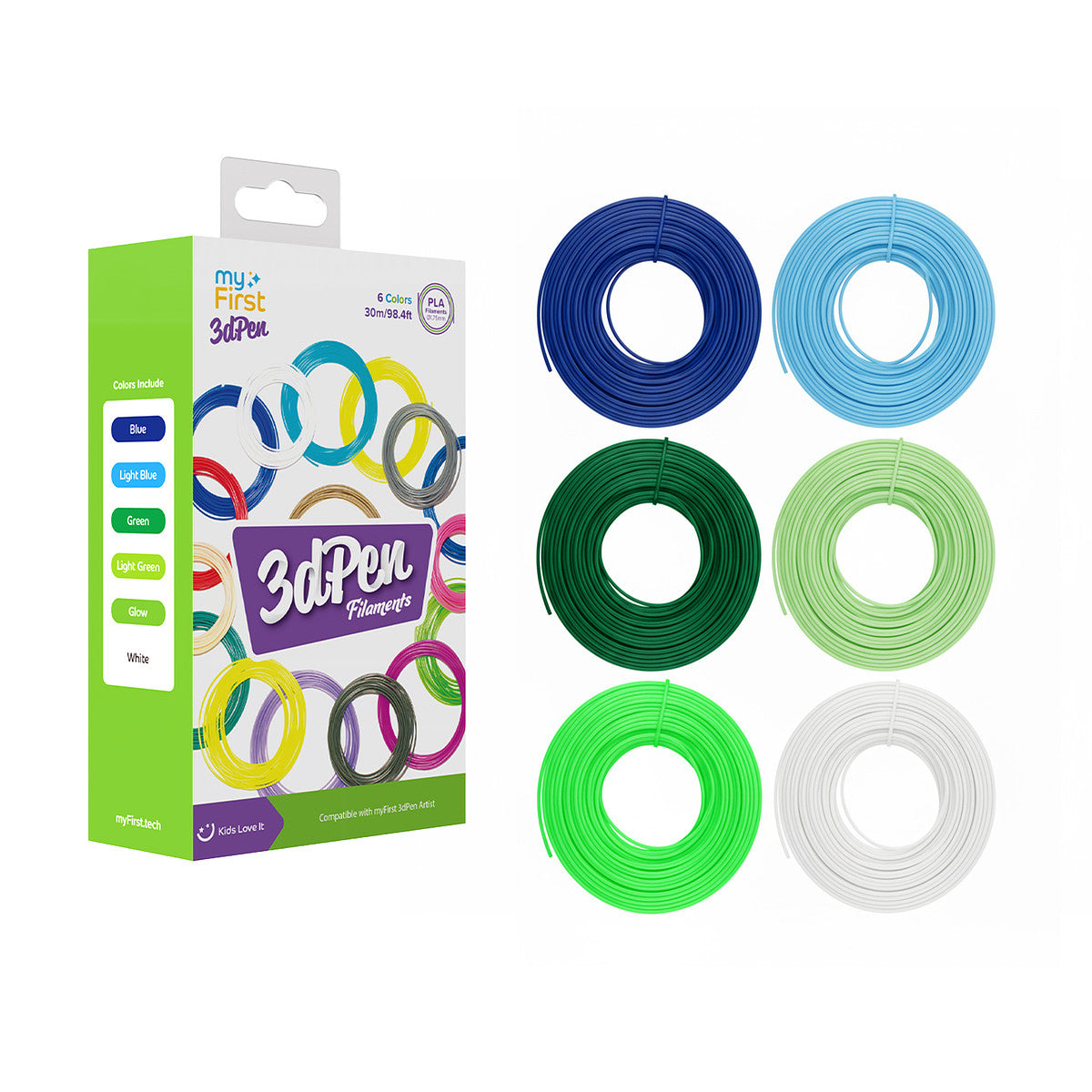 myFirst 3dPen Artist 用フィラメント - 寒色系