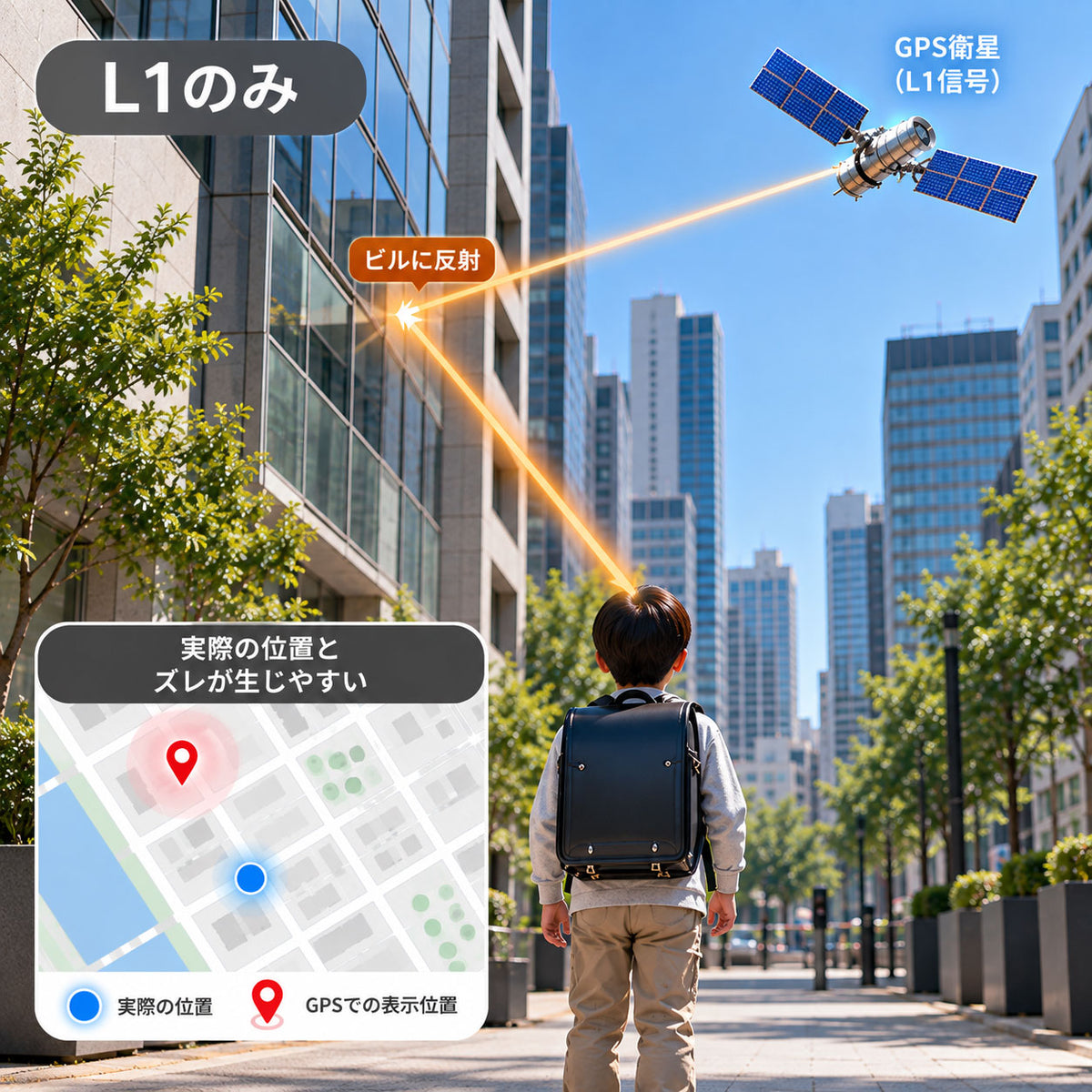 myFirst Fone S4｜1. GPS信号の誤差を抑えやすい